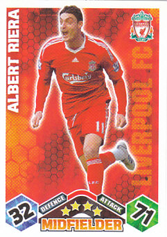 Albert Riera Liverpool 2009/10 Topps Match Attax #189